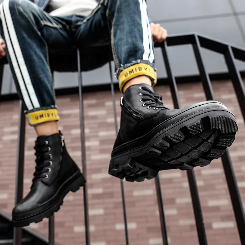 

newcausal male zapatos Casual de informales cuero hot leather para boots black sports 2020 casuales Sneaker running sale fashion