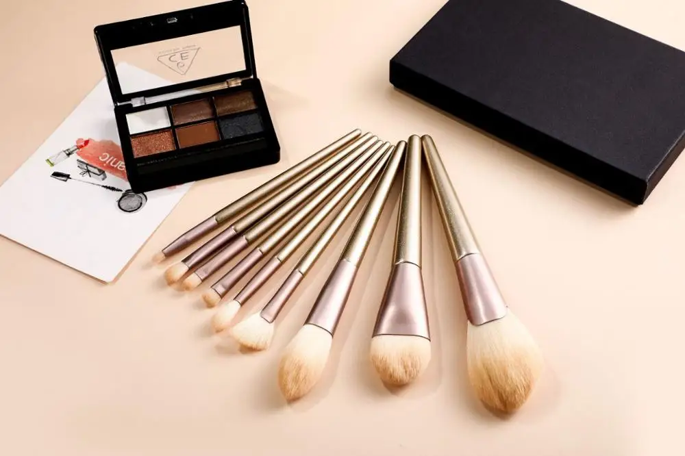 

10 makeup brushes beauty tools set champagne gold beauty tools makeup brush set