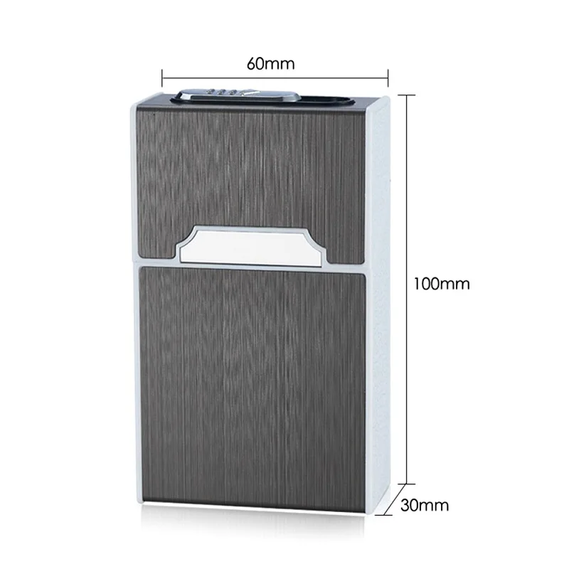 Металлический чехол для сигарет из смолы Электронная USB зажигалка хранения