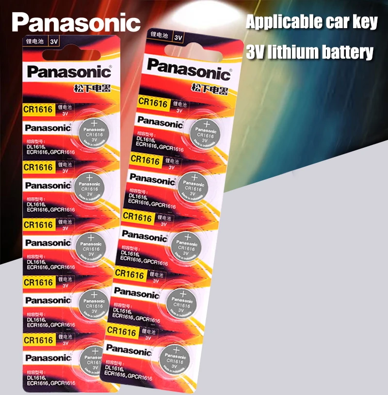 CR1616 10 шт. кнопочные батареи Panasonic 100% оригинальный cr 1616 3V литиевая батарея DL1616 ECR1616