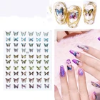 1 шт. голографическая 3D Бабочка для ногтевого дизайна водная переводная Наклейка слайдер Сделай Сам слайдер для ногтевого дизайна аксессуары для украшения