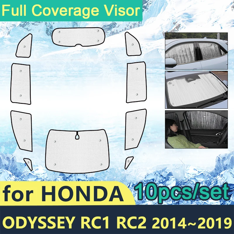 Солнцезащитные очки с полным покрытием для Honda Odyssey RC1 RC2 2014 ~ 2019 автомобильные солнцезащитные ветрозащитные стекла козырек для боковых окон ...