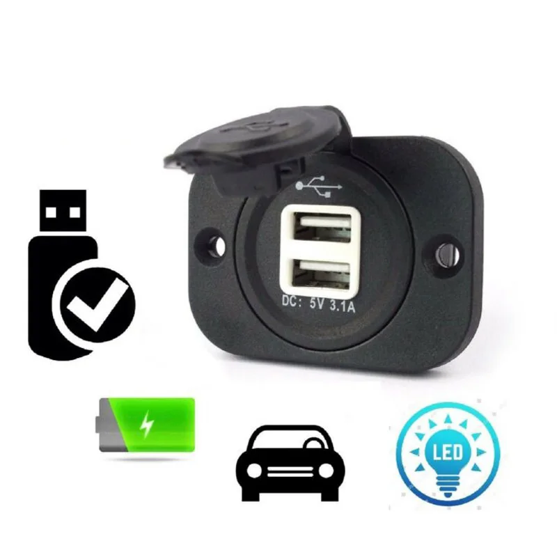 12V зарядное устройство розетка LED водонепроницаемый IP65 аксессуары Пылезащитный
