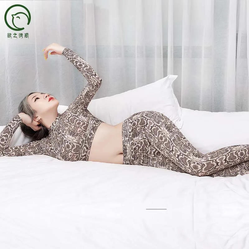 Женский комплект 2 шт. питон змея игровой костюм для косплея танцы на пилоне