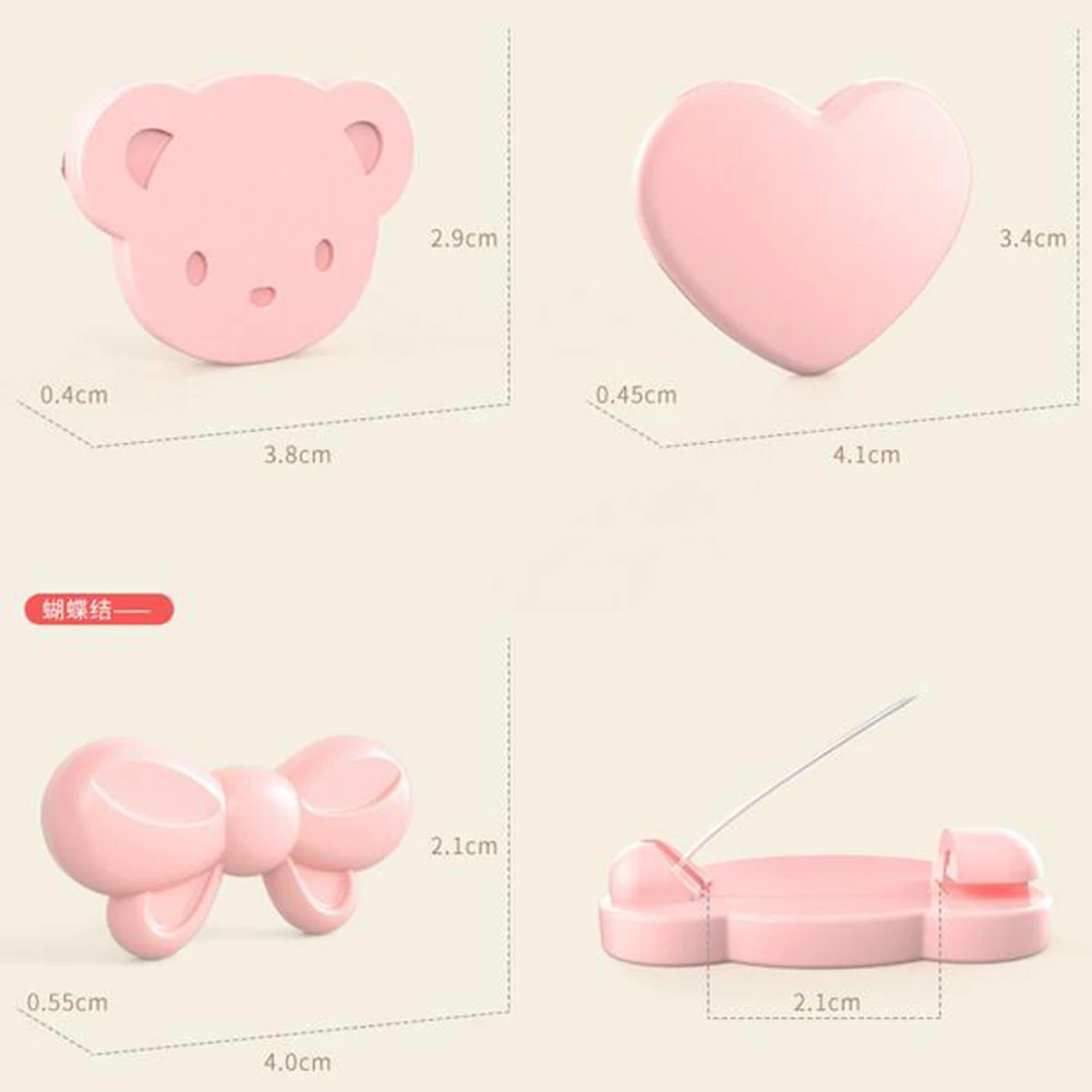 

6Pcs Newborn Baby Bib Pin Clip Bear Bowknot Shape Kids Nappy Cloth Bib Safety Locking Pins Clip Holder For Baby Safety Pin