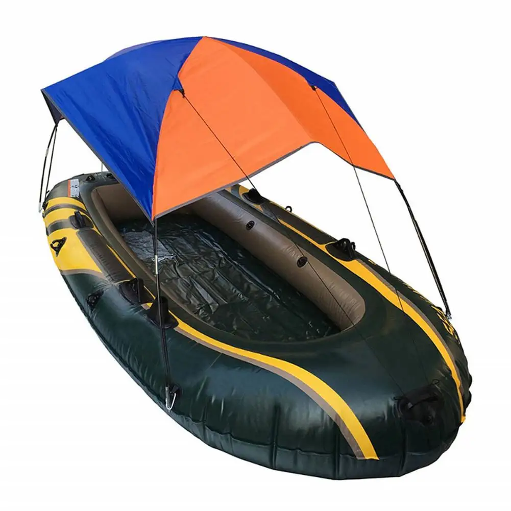 

​Iatable Boat Awning Fishing Shade Cover Sun Canopy 2/4 Person Folding Dinghy Sunshade Tent Rain Shelter Boat Accessories