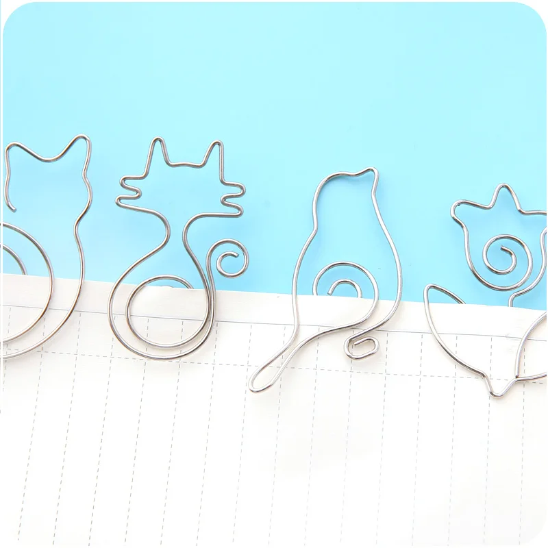 5 шт. металлическая Закладка для книги милые птицы и супер Кот Скрепка закладка