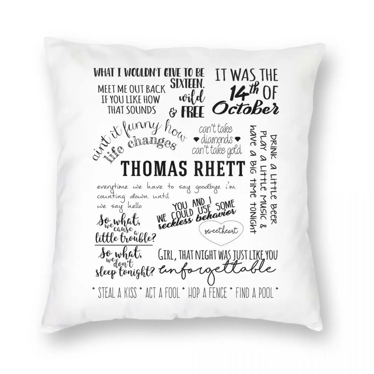 

Квадратный Чехол-Подушка Thomas Rhett с альбомом смены жизни, чехол из полиэстера и льна, бархатный декоративный чехол с застежкой-молнией, чехол для диванной подушки