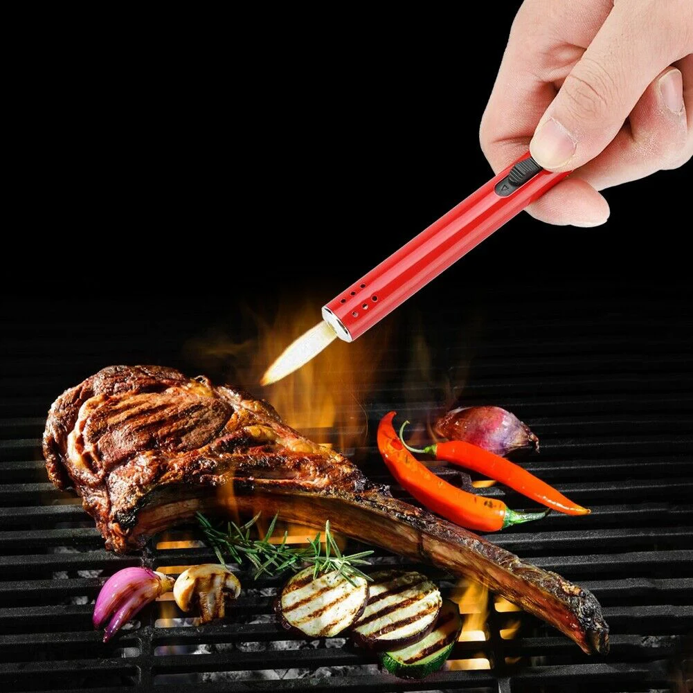 Metal Torch Lighter Outdoor Barbecue Charcoal Gas Cooker Butane Soplete Cocina Stove Kitchen Igniter Gun | Дом и сад