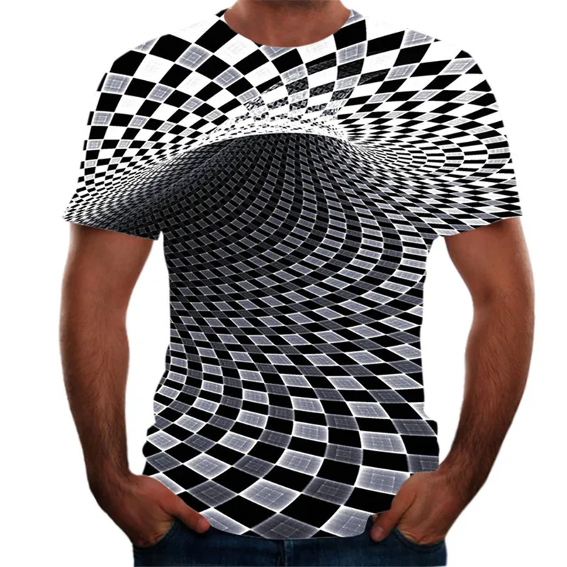 

Oversized three-dimensional gothic men's T-shirt 3D printing summer O-neck everyday casual funny T-shirt