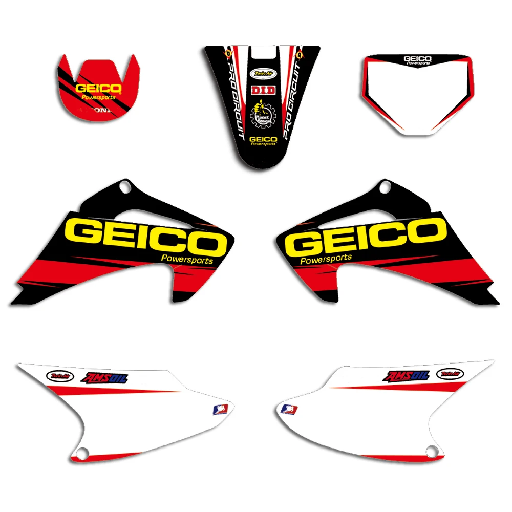 

Motocross Decal for Honda CRF Trail Bike CRF150 CRF230 2003-2007 Customized Number Team DECO Background Sticker