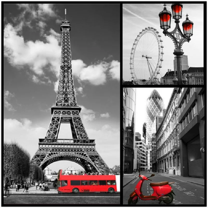 Алмазная живопись сделай сам новый черный и красный пейзаж стразы алмазная