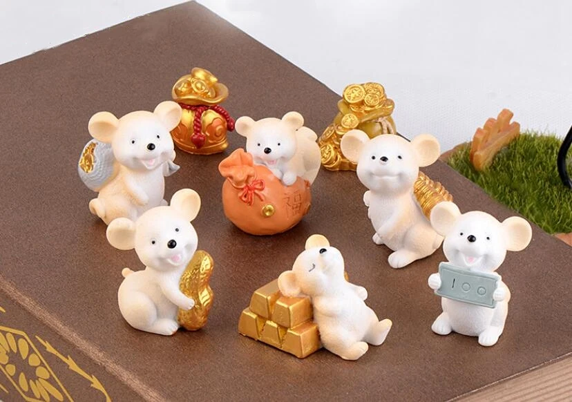 Слитки для денег мышонка сувениры с узорами фигурка модель ремесла подарок