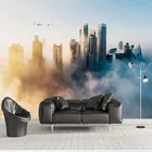 Самоклеящаяся Водонепроницаемая настенная бумага 3D, современное здание города, фотообои 3D