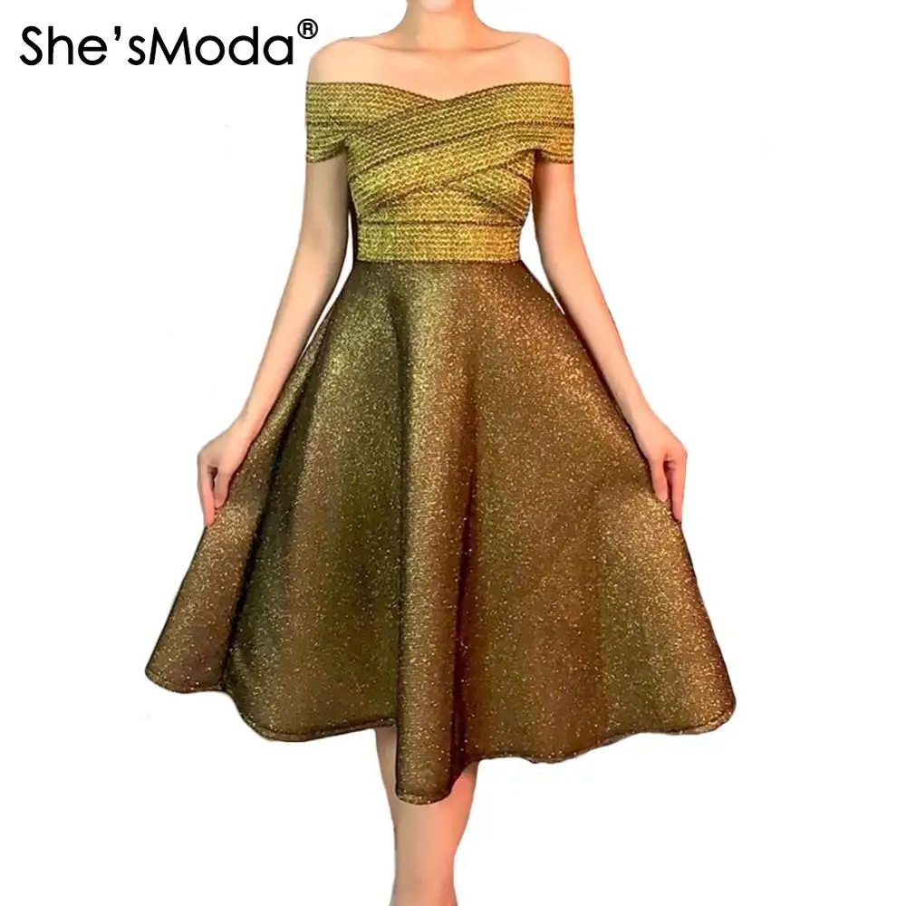 

She'sModa New Year Slash Neck Bandage A-line Wrapped Chest Women's Wedding Party Slim Knee-length Dress Plus Size