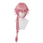 Парик для косплея Fate Apocryph Astolfo, термостойкий синтетический, длинный, розовый, для Хэллоуина, Хэллоуина