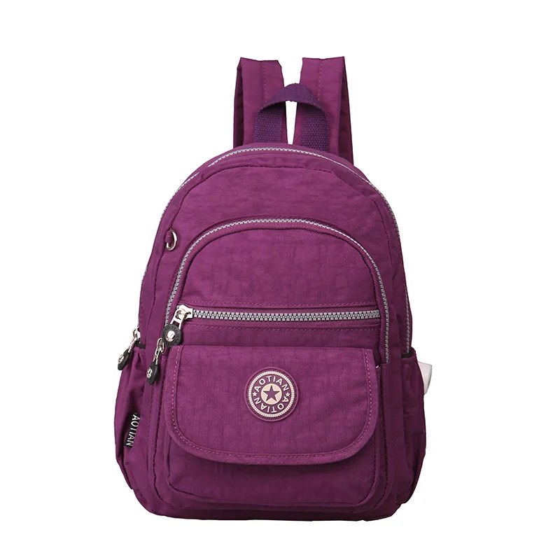 

Travel Backpack Girls leisure backpack Nylon waterproof laptop bag Woman Casual rucksack simple solid college style schoolbag