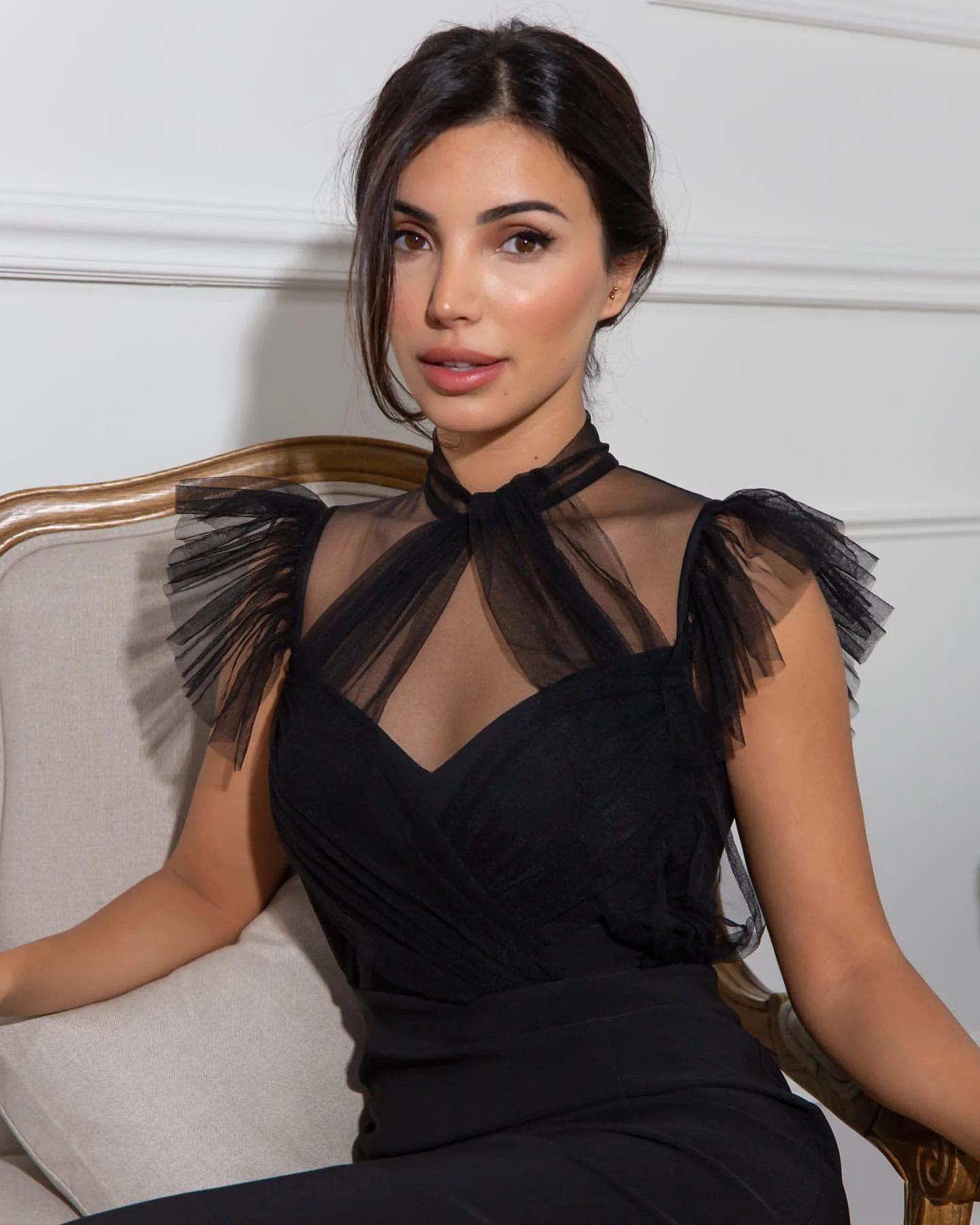 Женское вечернее платье до колен черное или Белое Облегающее Сетчатое модель 2019