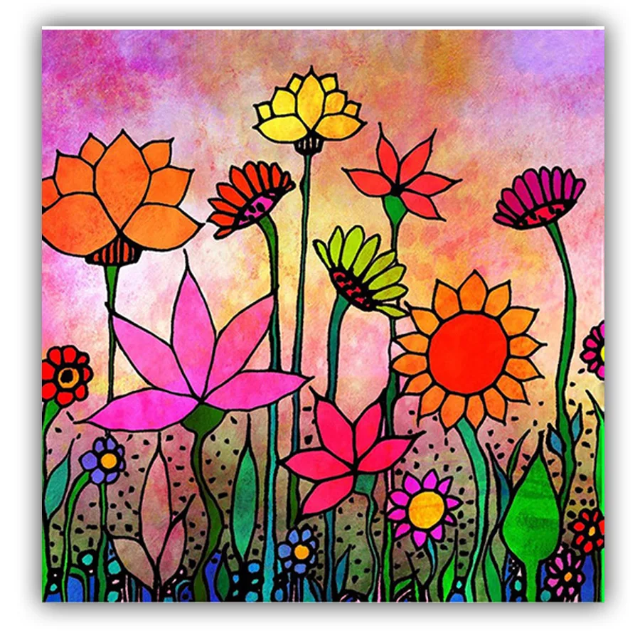 5D полноразмерная квадратная амортизирующая живопись Подсолнух DIY Вышивка крестиком украшения для дома ручная работа