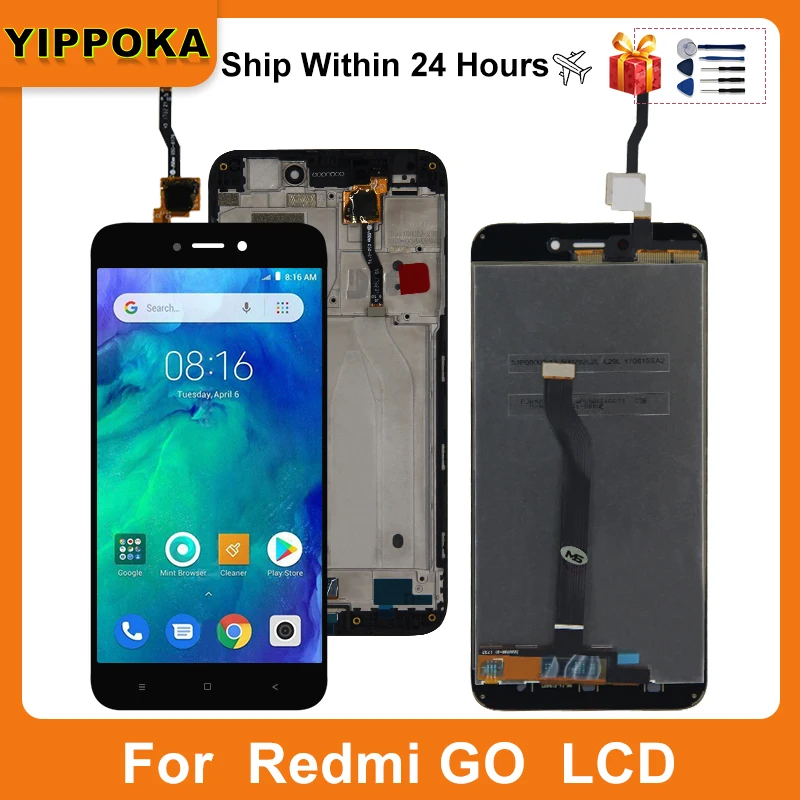 

5,0 "оригинальные ЖК-дисплеи для Xiaomi Redmi Go ЖК-дисплей и сенсорный экран дигитайзер дисплей с рамкой запасные части в сборе идеальное качество