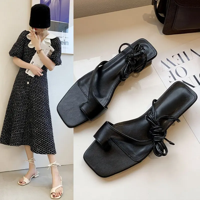 

Fashion Womens Shoes 2021 Bohemian Sandals All-Match Flip Flops Platform Clear Heels Suit Female Beige Med Luxury Summer Comfort