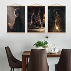 Игры постер Dark Souls 3 на HD холст картины художественные плакаты и принты украшения картина из твердой древесины подвесной завиток