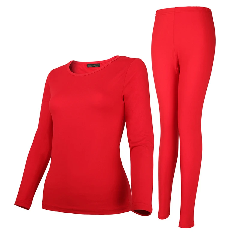 Women Red Новые зимние кальсоны толстые термобелье мужские хлопковые комплекты нижнего белья согревают по всему миру женские комплекты нижнего белья - Цвет: Women Red