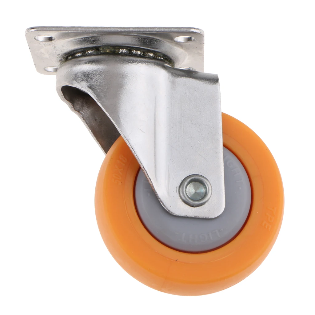 

8pcs Full Swivel Caster Wheels 2" Nylon Base Industrial Trolleys Casters