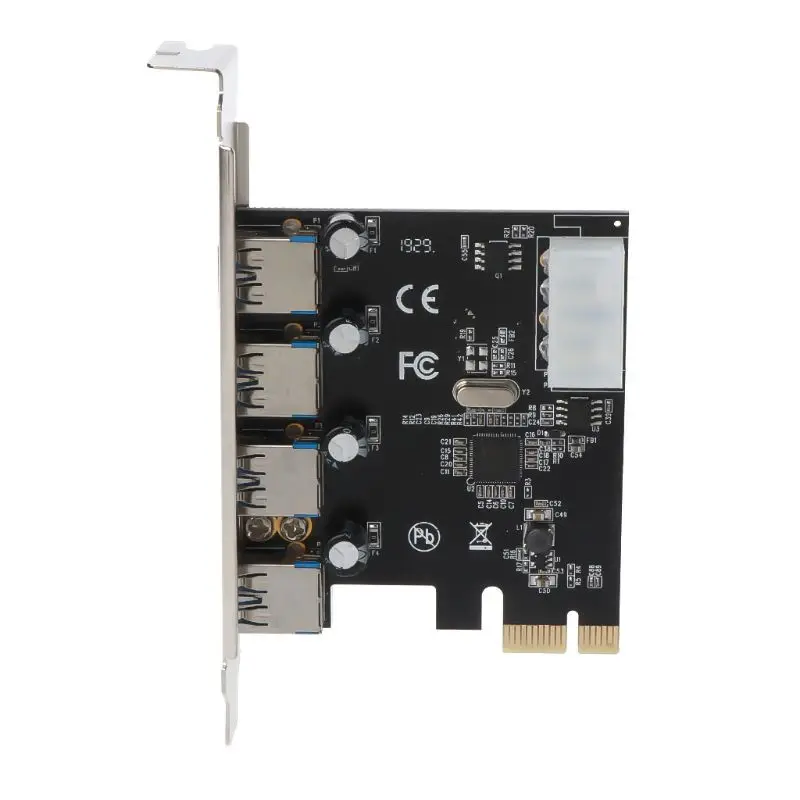 4 порта PCI-E к USB 3,0 концентратор PCI Express карта расширения адаптер 5 Гбит/с скорость