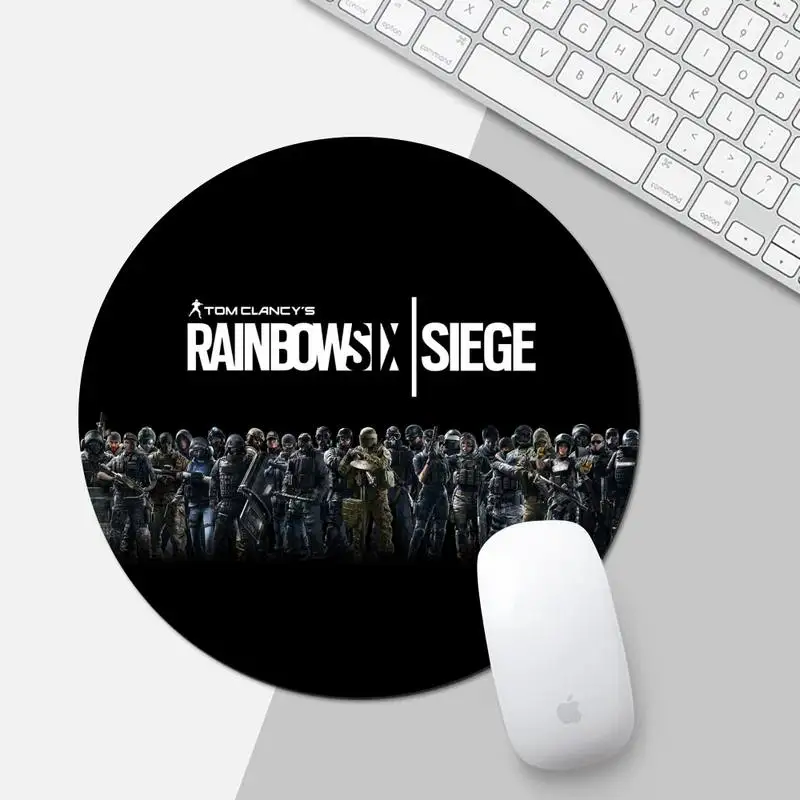 

Tom Clancy's Rainbow Six Siege Speed Mice Retail Small Rubber Mousepad Game Office Work Round Mouse Mat pad XL Laptop mousepad