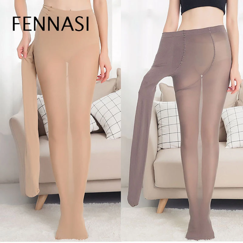 FENNASI Medias Mujer размера плюс колготки бархатные эластичные однотонные нейлоновые