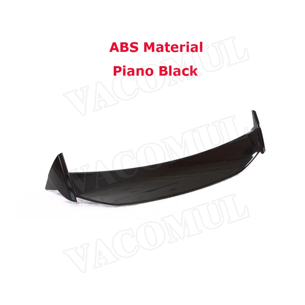 ABS Piano Black Для Volkswagen VW Polo спойлер 2011- задний спойлер на крыше углеродного волокна/FRP/ABS задний лобовое стекло крылья автомобиля Стайлинг - Цвет: ABS Piano Black