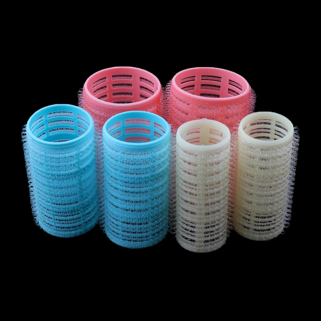 

6 Pieces DIY Hair Salon Hair Rollers Curlers Hairdressing Hairstyle Styling Tools for Women Girls, Size L M S