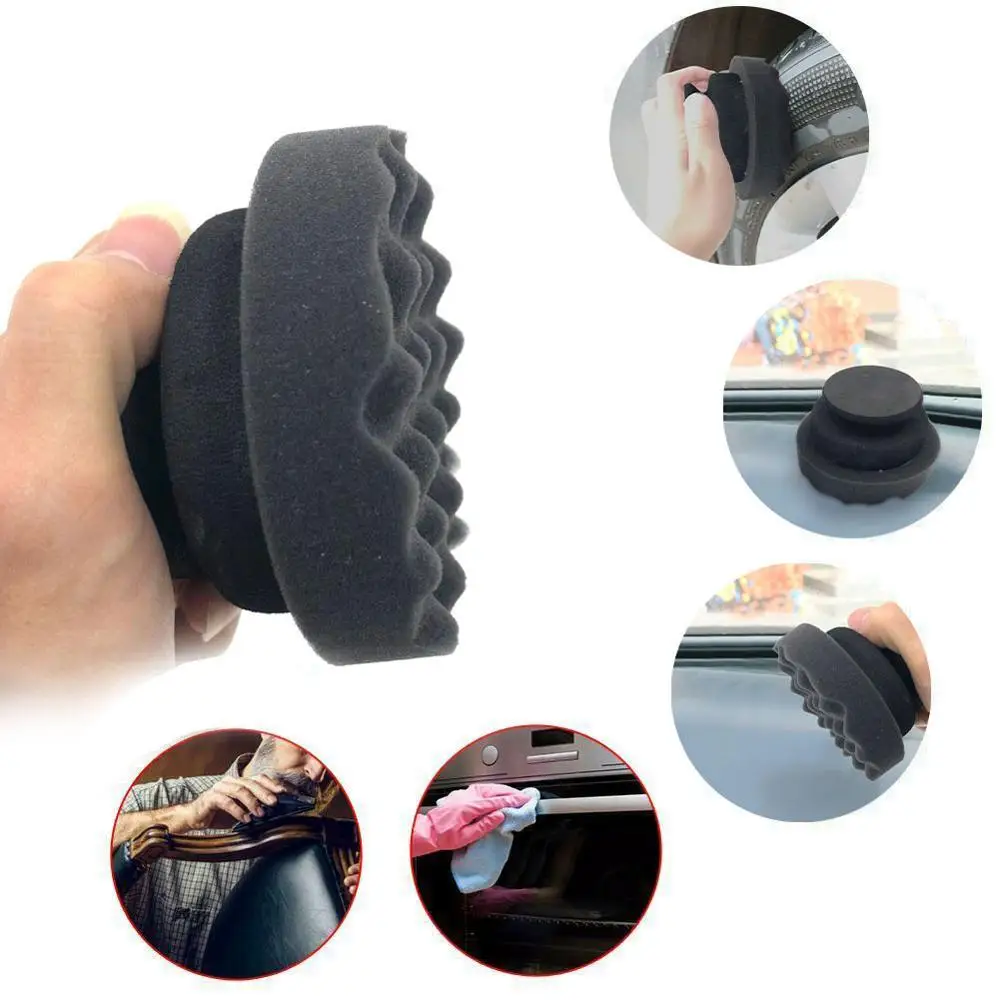 

SALE The perfect cleaning tool Wave Type Tire Dressing Tools Hex Grip Applicator Handheld Tire Waxing Sponge Wholesale CSV
