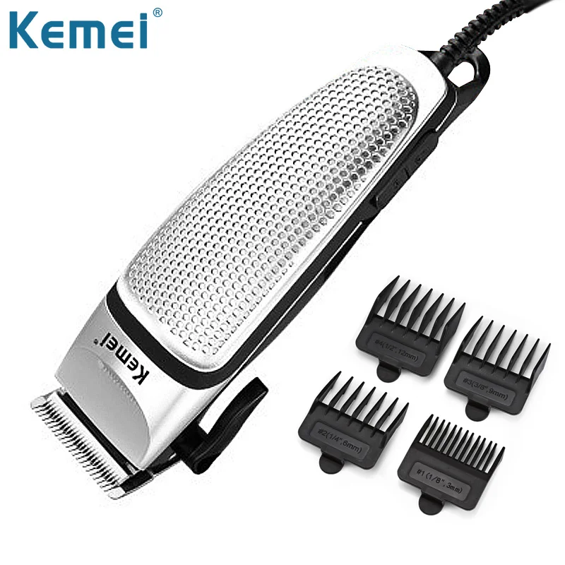 

Kemei Professional Beard Trimmer Electric Clipper Hair Cutting Machine Men Steel Corded Non-slip Shaver Men Grooming Trimer