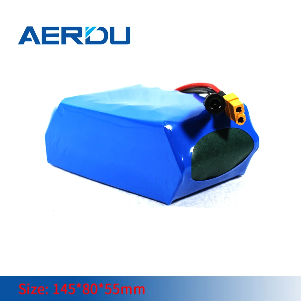 

AERDU 10s2p 36v 5.8ah 250watt 18650lithium-ion battery pack 37v 42v High capacity for electric self-priming hoverboard, unicycle