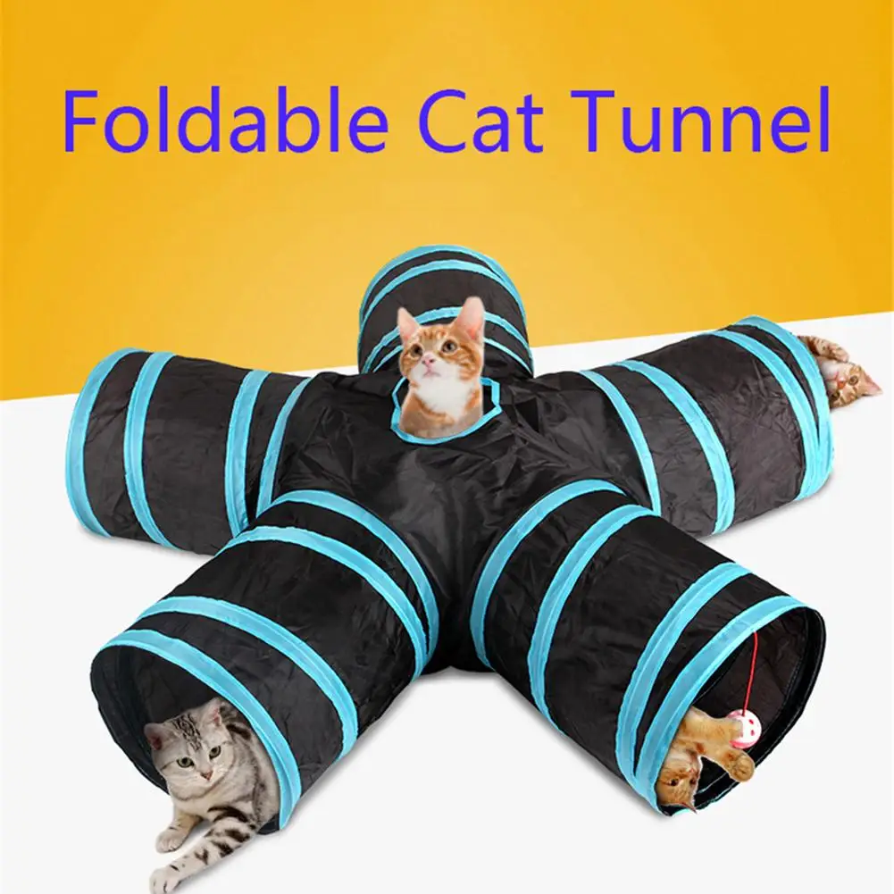 

2/3/4/5 Holes 'S' Pet Cat Tunnel Cats Toys For Cat Kitten Collapsible Crinkle Cat Playing Tunnel Toy For Cat Rabbit Play Tunnel