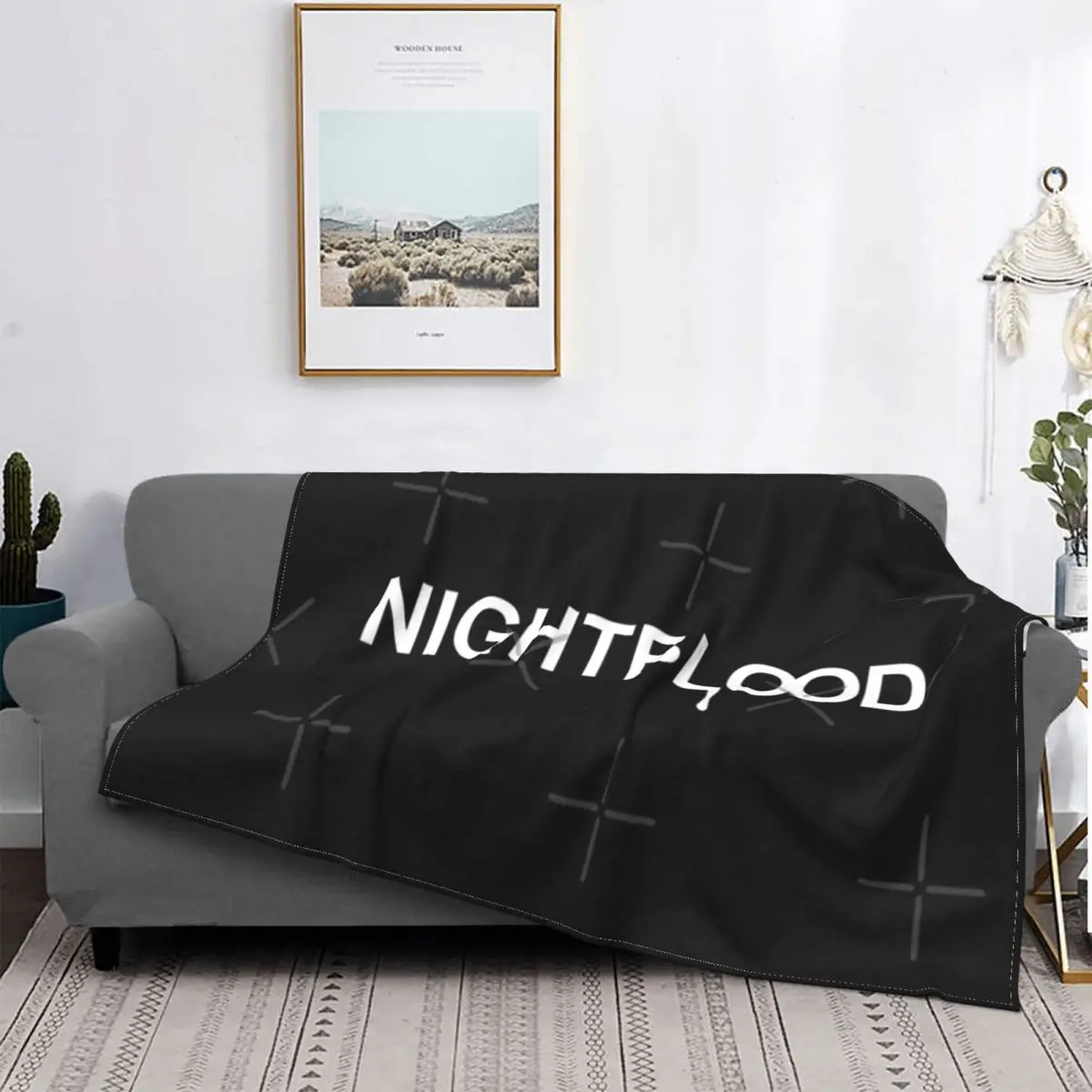 

Manta de noche a cuadros para cama, edredón con capucha, funda para sofá, 100
