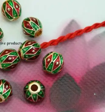 

10 шт./лот из тибетского серебра и капель масла Бусины клуазоне бусина лотоса бусины незакреплённые бусины spacer Бусины для самостоятельного и...