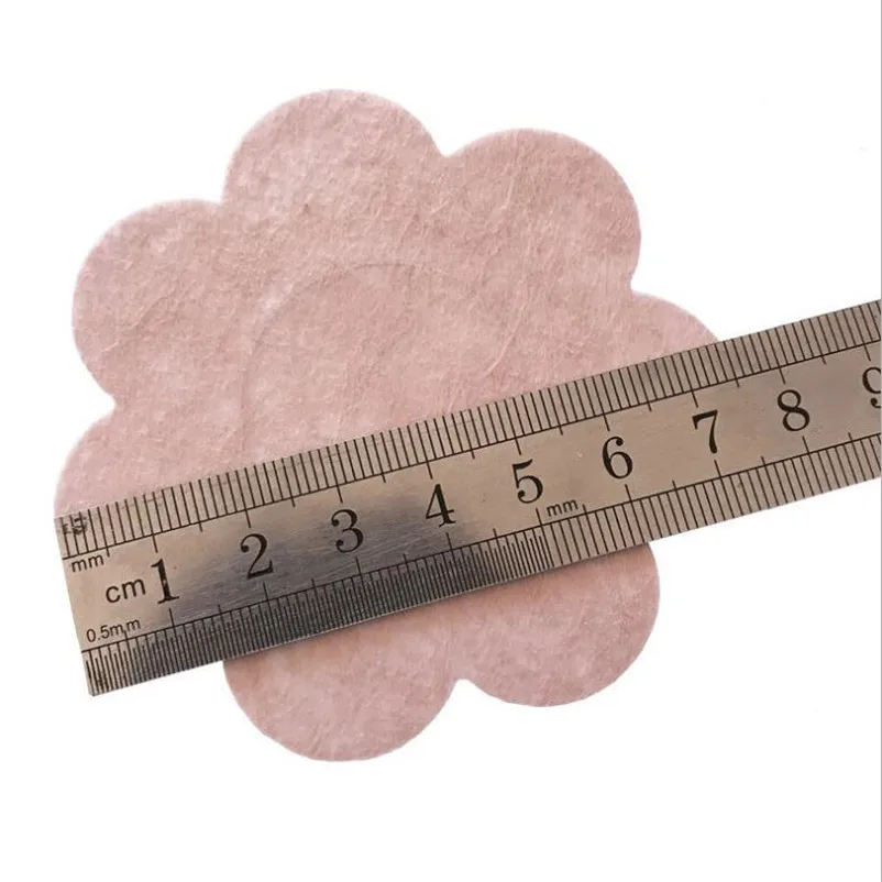 

50 пар (100 шт.)/женские накладки для сосков GEOCOCCYX, пикантные одноразовые накладки для сосков с бежевыми цветами, Женские аксессуары