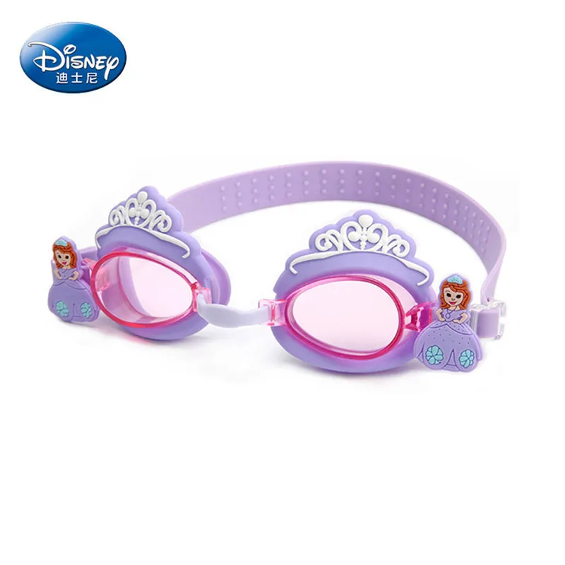 Детские плавательные очки Disney с милыми мультяшными девочками и высокой четкостью изображения, предотвращающие запотевание, водонепроницаемые, с мягкой эластичной силиконовой лентой, для мальчика с Человеком-пауком.