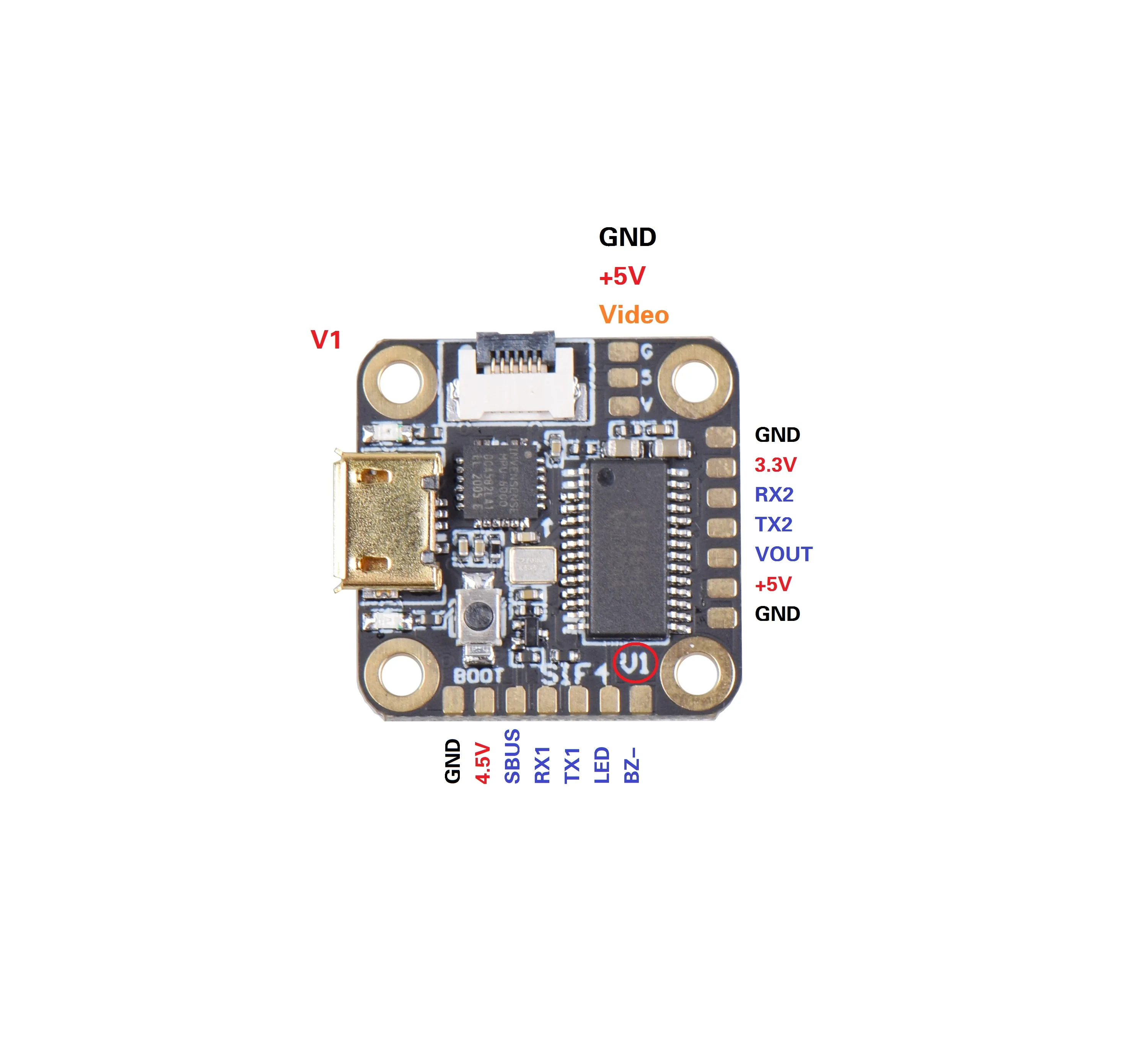 JMT SIF4 F4 Полетный контроллер 2 4S w/ BEC BS 13A 4 в 1 ESC + SIVTX 5840 VTX IPEX 5 8G Anetanna для FPV