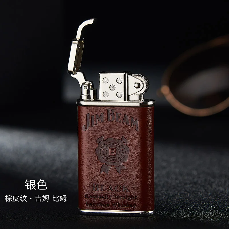 

Packed Straight Creative Electronic Grinding Wheel Windproof Lighter Smoking Accessories for Weed Gift for Men Gadgets for Men