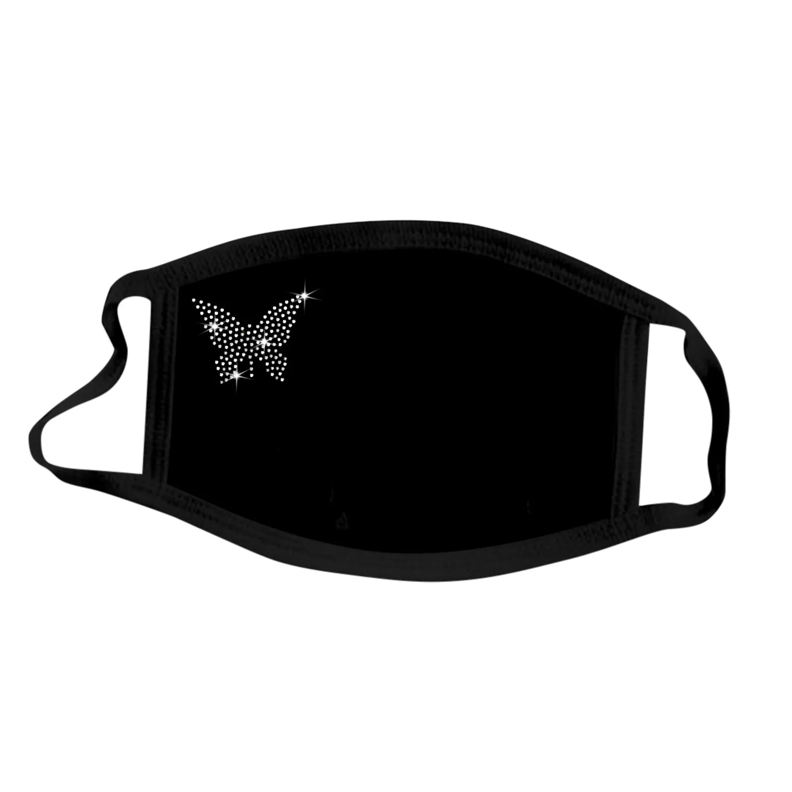 

5pc Women Rhinestone Masquerade Fashion Reusable Washable Mask Diamonds Christmas Swat Face Mask Outdoor Dustproof mascarilla