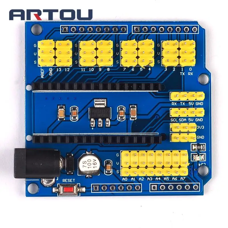 Плата совместимая с контроллером NANO I/O датчик расширения Shield Module для Arduino Nano V3.0 3 0