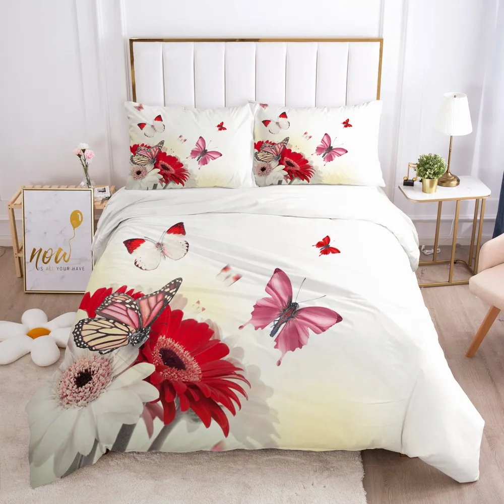 3D Bed Linens Duvet Cover Sets Quilt Covers Pillow Shams Bedclothes Bedding Double Single Size Flower of European style | Дом и сад