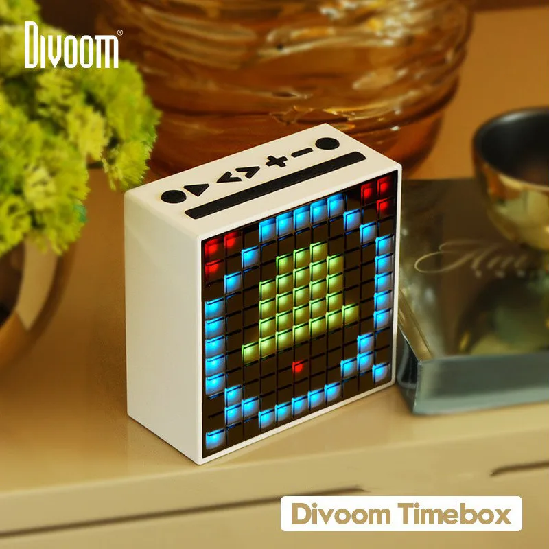 Divoom TimeBox второго поколения Смарт Bluetooth динамик fm радио светодиодный беспроводной