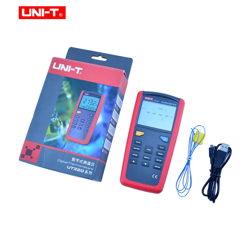 Контактный термометр пирометр UT321/UT325 с датчиком температуры термопары хранение