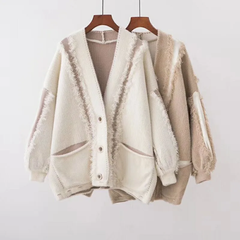 

Women Sweater 2021 Cardigans Solid And Pockets Tassel Full Sleeve New Fashion Style Casual Autumn And Winter