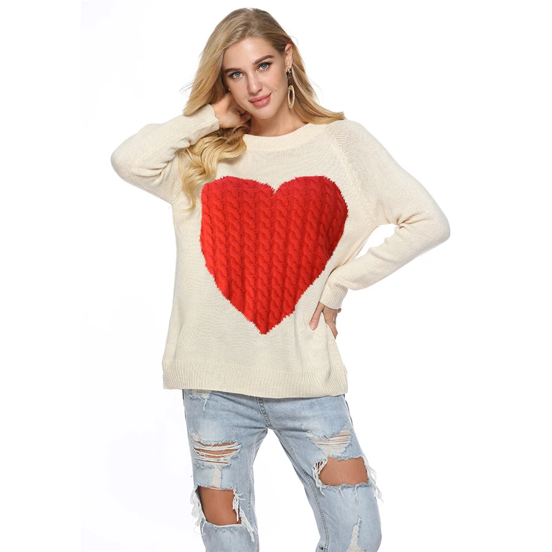 Осенне-зимний свитер для женщин повседневный мягкий вязаный с длинным рукавом и